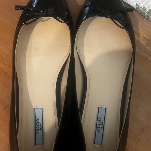 Prada Saffiano Leather Ballet Flats - Picture 4 of 9